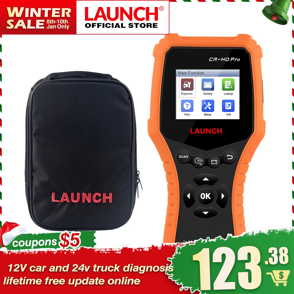Запуск CR HD Pro OBD2 HOBD автомобиля сканирующий прибор obd ii считыватель кода EOBD X431 12 V/24 V