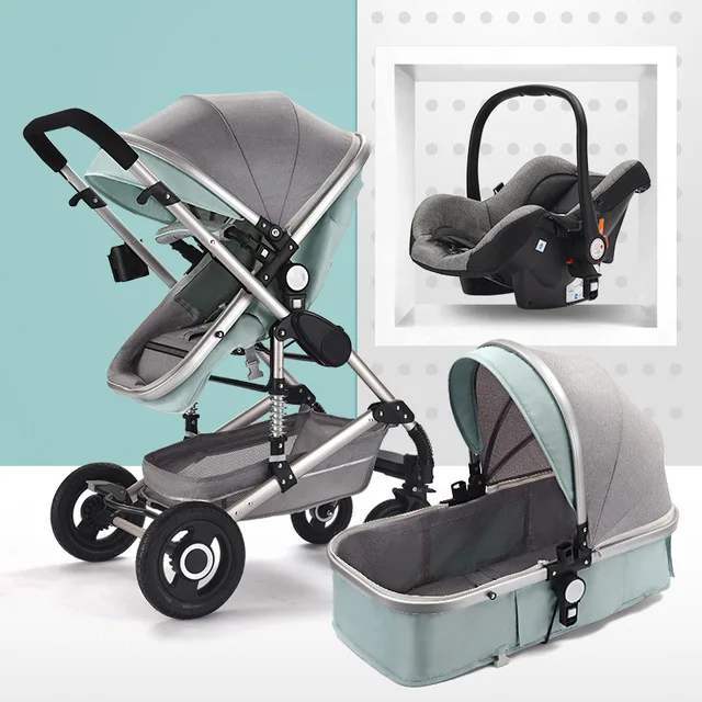 Детская коляска 3 в 1 для новорожденного, детская коляска с высоким пейзажем, детская коляска для 0-36 месяцев, детская коляска, EU RU, Бесплатный налог - Цвет: 5
