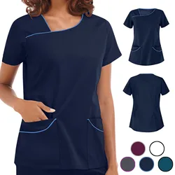 2021 Scrubs Women Tops Beauty Salon Nursing Uniform Skin Management Overalls Nurse Surgeon Isolation Gown Overalls
