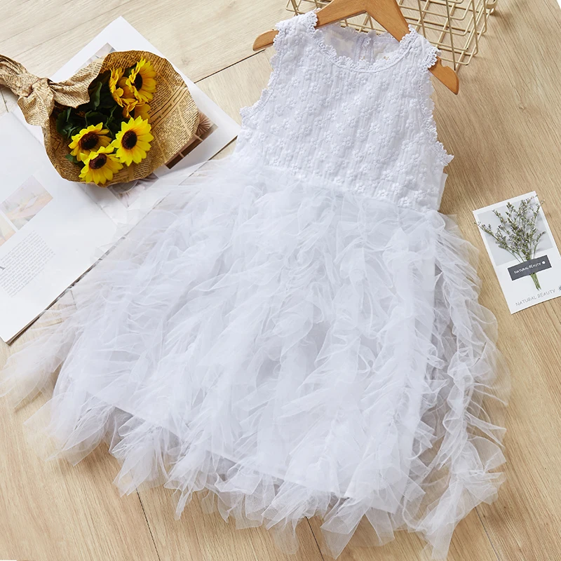 AX937 white Keelorn/платье для девочек; Летняя джинсовая одежда для детей; Детские платья принцессы без рукавов для маленьких девочек; одежда с вышивкой; Vestido - Цвет: AX937 white