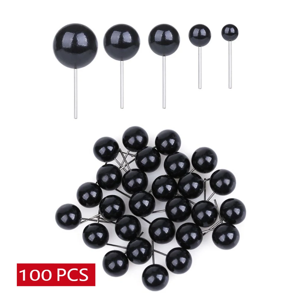 100Pcs/set Glass Eyes 4/5/8/10 mm Needle Felting Teddy Bears Dolls Animals Black for DIY Hand Made Toy Doll Accessories | Игрушки и