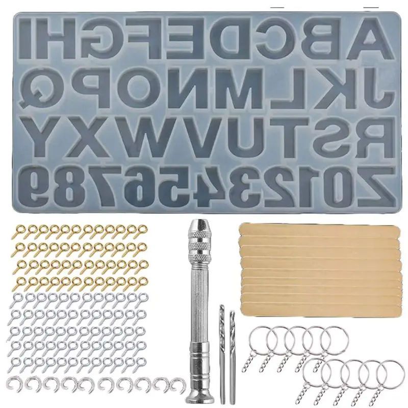 

1 Set Crystal Epoxy Resin Mold Alphabet Letter Number Pendants Casting Silicone Mould DIY Crafts Jewelry Making Tools