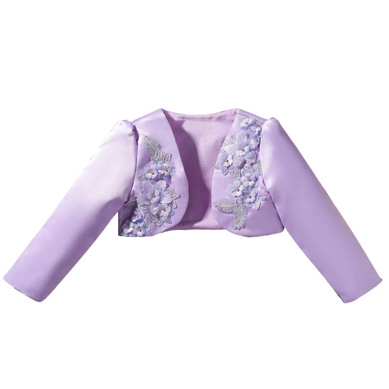 Shrug purple Платье принцессы для маленьких девочек, нарядное, градиентное, расшитое блестками, свадебное платье со звездами для девочек, Детский костюм-пачка для дня рождения vestidos infantil - Цвет: Shrug purple