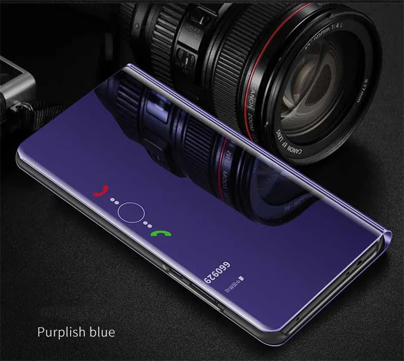Purple Для OPPO A9 чехол роскошный зеркальный умный кожаный флип-чехол для OPPO A5 A11 A11X чехол A3 подставка OPPOA9 Coque - Цвет: Purple