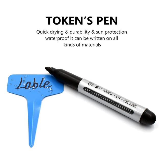 Kerti Jelölő Toll Vízálló Fekete Tinta Token Növény Címkézés Levélpapír Iskolai Iroda Festékek Tanulás - Image 3