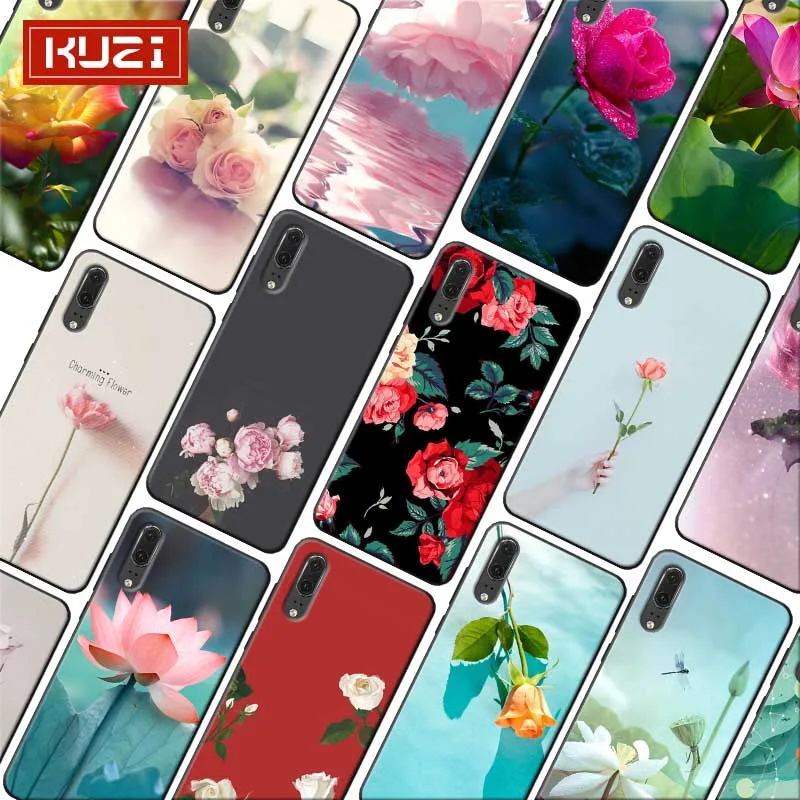 Red Roses Flowers Phone Case for huawei mate 30 pro p20 p30 lite 20 Soft silicone Cover |
