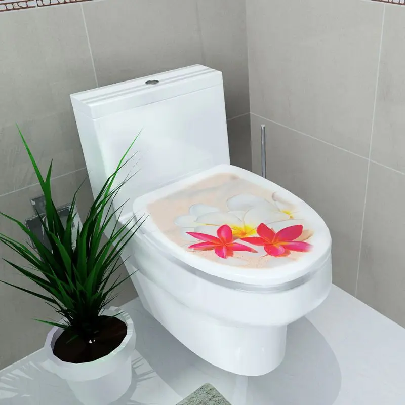 Новая простота свежий стиль Туалет сиденье стены стикеры Искусство Ванная комната наклейки Декор ПВХ переклеивающиеся декоративные - Цвет: 6
