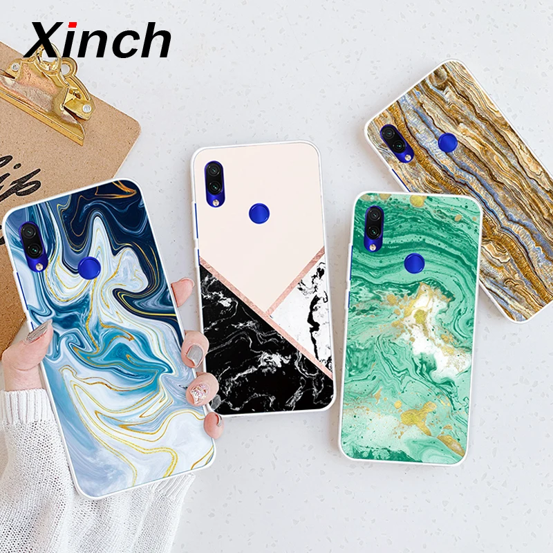 Чехол Xinch с мрамором для Xiaomi Redmi 7A 6A 6 Pro K20 Y3 задняя крышка на Note 7 7S Note6 чехол