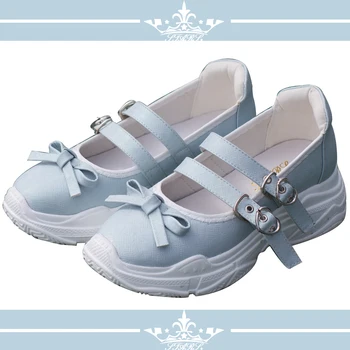 

Japanese kawaii girl lolita shoes sweet round head platform women's shoes anime cosplay cute bowknot summer kawaii shoes loli