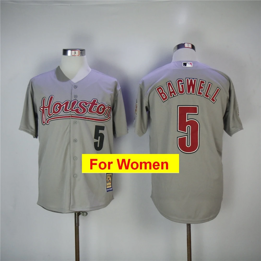 Wowomen Houston Jose Altuve Alex Breg женщины Джефф Бэгвелл Нолан Райан Флекс и крутой базовый игрок Джерси - Цвет: Коричневый