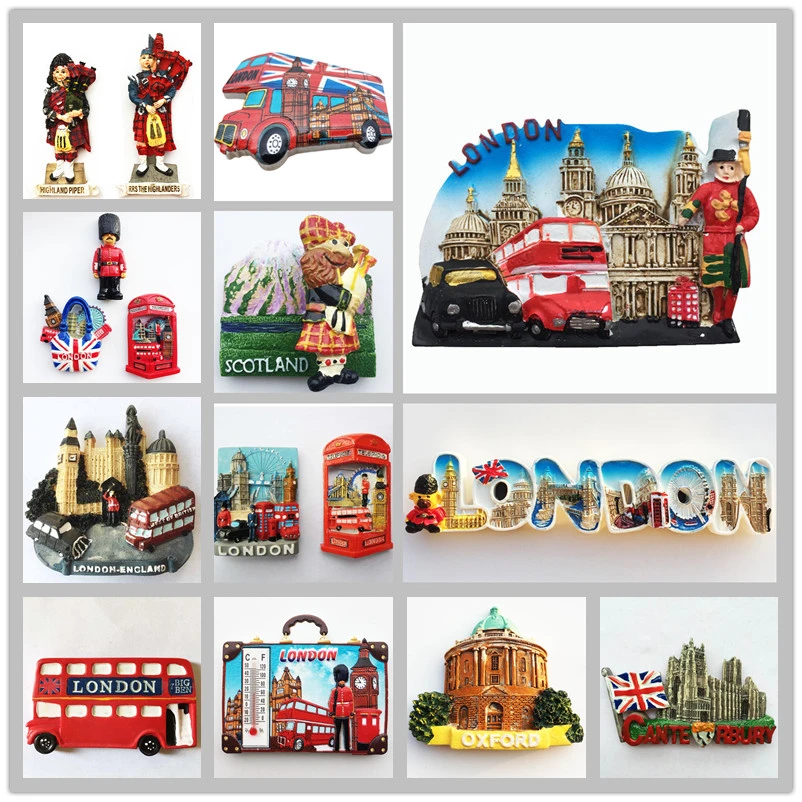 Pegatinas de imanes de frigorífico de sabor Inglés y londinense, decoración recuerdo turístico, regalos de artesanía|Imanes de nevera| - AliExpress