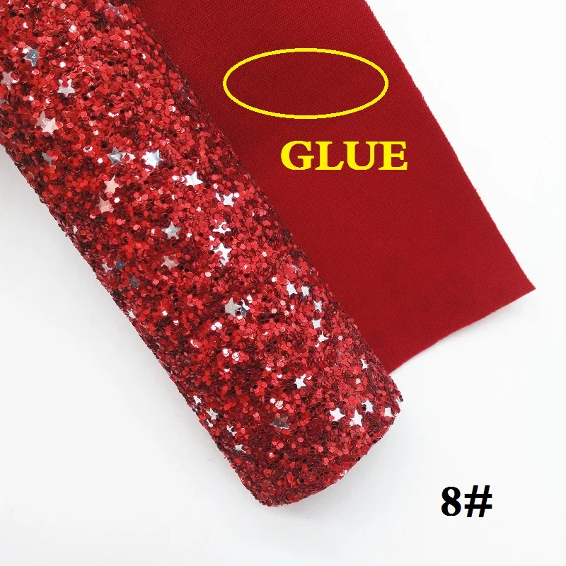 Glitterwishcome 21X29 см А4 Размер синтетическая кожа, плотная блестящая кожа со звездами, блестящая ткань винил для бантов, GM035A - Цвет: 8