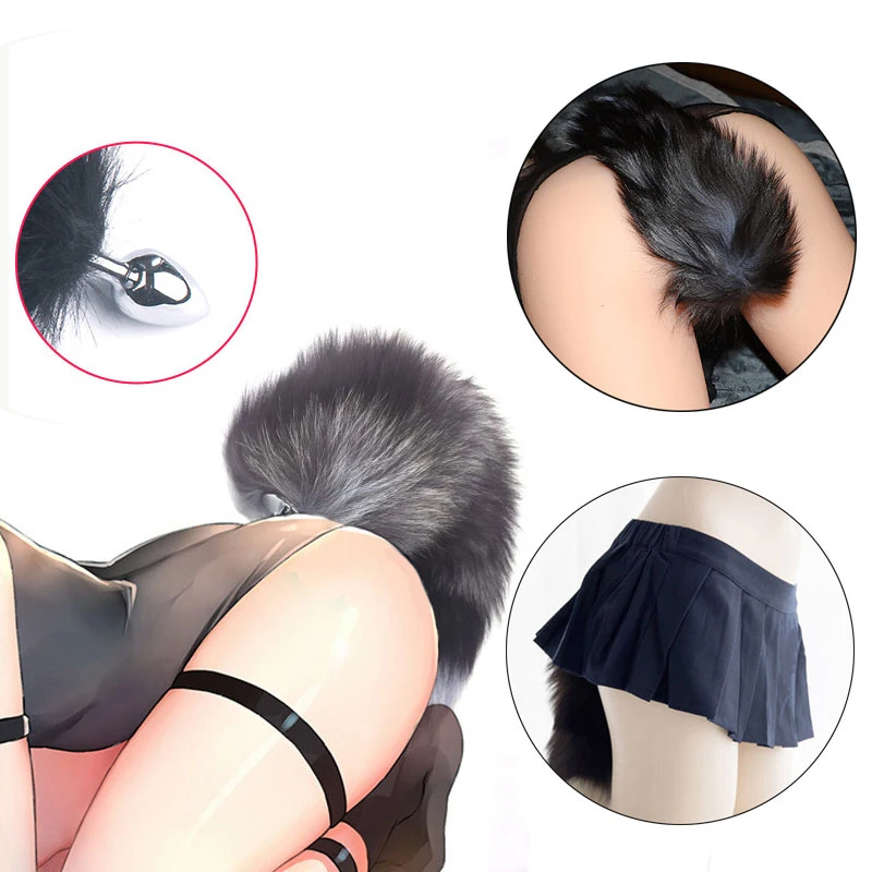 Metal Anal Plug Bullet G Spot Vibrator Sex Toys Buttplug Butt Fox Tail For Women/Man Dildo Female Masturbator Massager | Красота и
