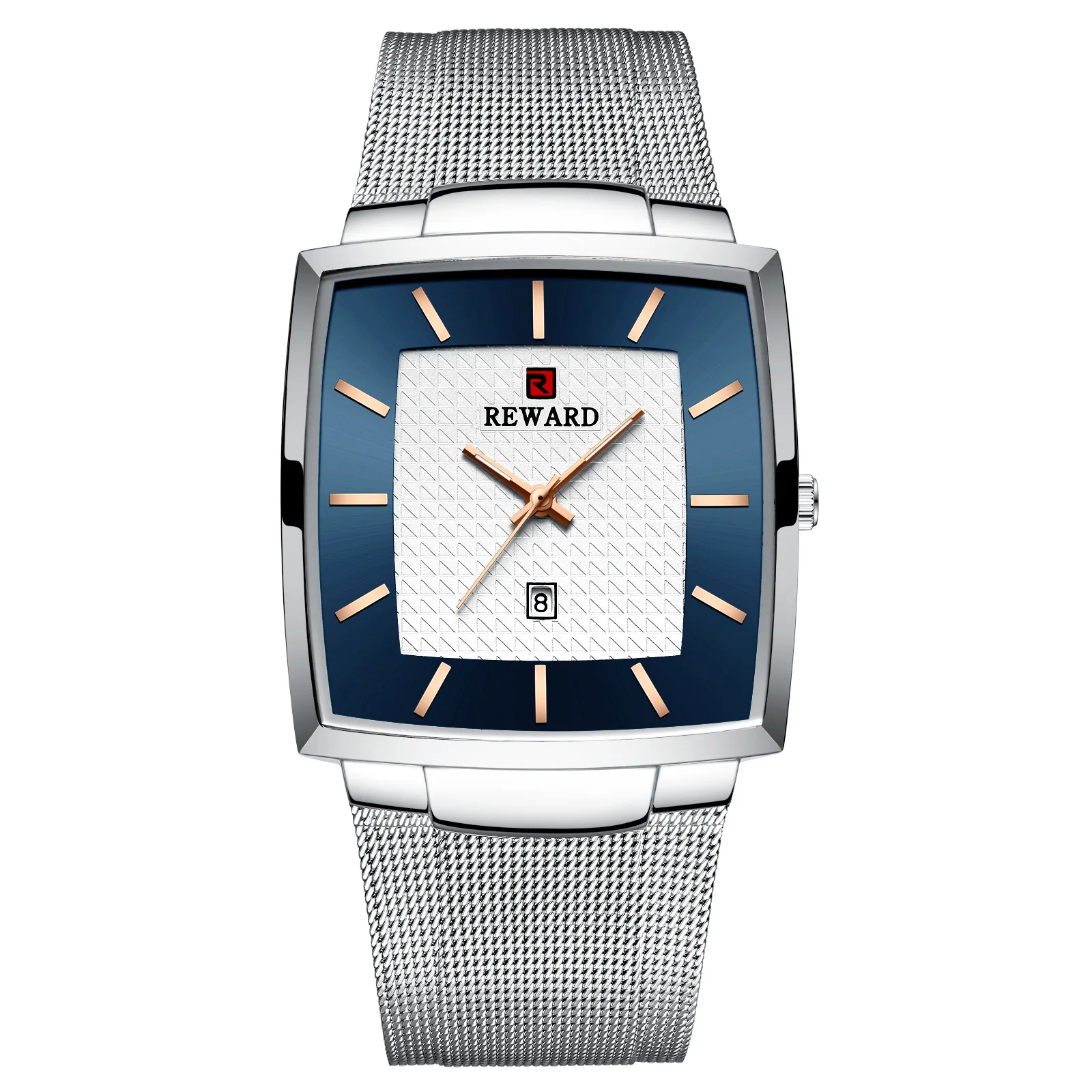 Новинка модные квадратные мужские наручные часы ультра-тонкие светящиеся мужские наручные часы с датой лучший бренд класса люкс водонепроницаемые мужские часы подарок для мужчин - Цвет: Silver