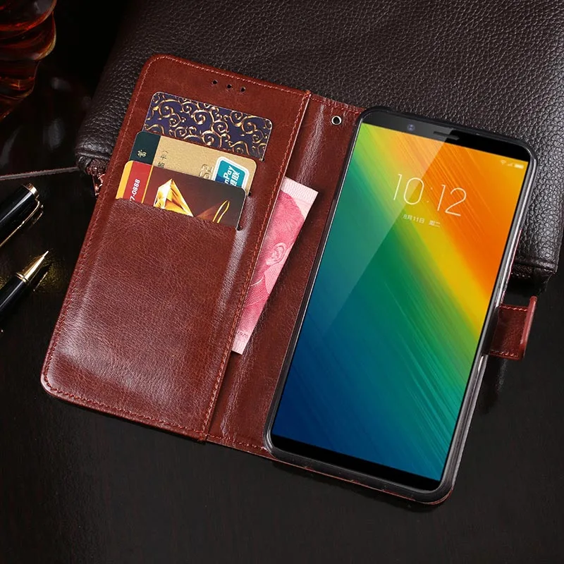 Чехол книжка для lenovo K5 Note 2018 кожаный чехол телефона L38012 чехлы