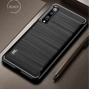 

For Mi 9 Lite Case Carbon Fiber Cover Shockproof Phone Case For Xiaomi Mi CC 9 Mi9 Lite Cover Full Protection Bumper Flex Shell