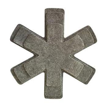 

12pcs/set Kitchen Accessories Pan Protector Divider Pad Pot Holder Non Woven Fabric Home Hotel For Stacking Placemat Reusable