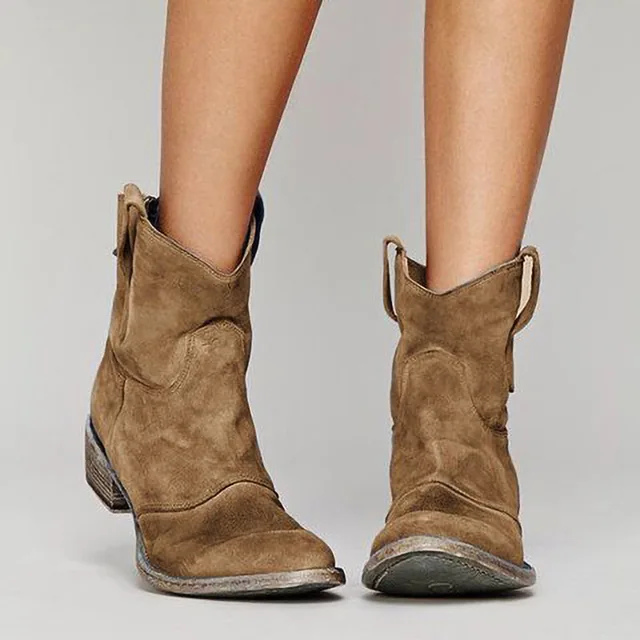 Brown suede cowboy boots womens Clearance