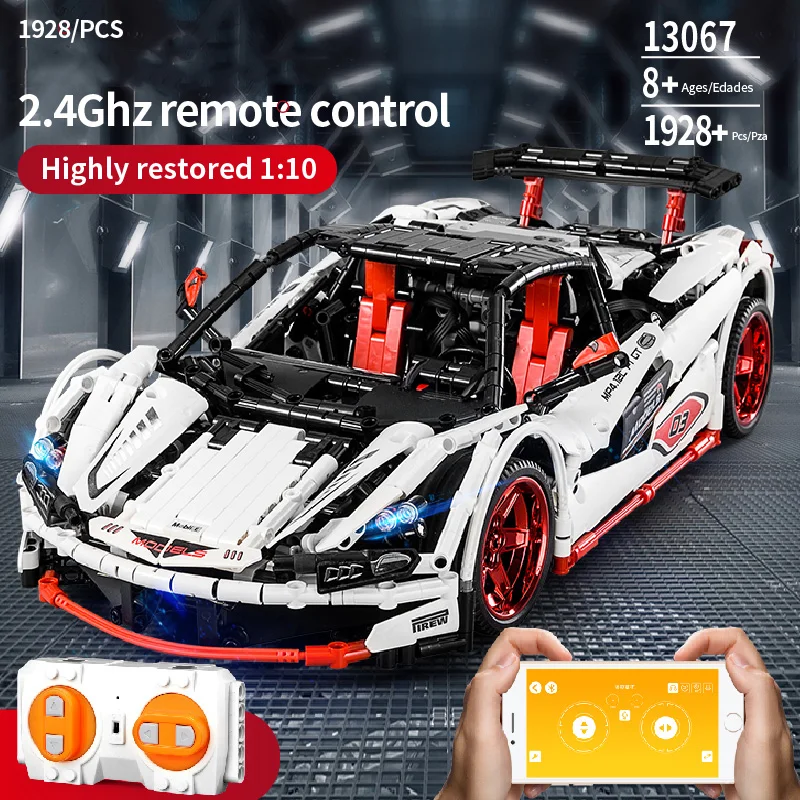 

1928PCS Blocks RC Super Racing Car DIY Model Technic Series Remote Control Racing Car Bricks LegoINGly Building Blocks Kids Gift