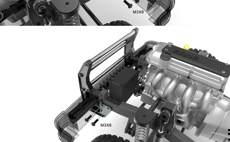Capo Jimny SIXER1 CD15828CL до градуированного бампера опция OP Обновление RC детали гусеничного трактора