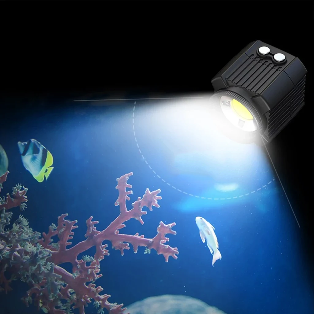 60m Waterproof Underwater Scuba Diving LED Video Light Sport Camera Diving Lamp Accessories
