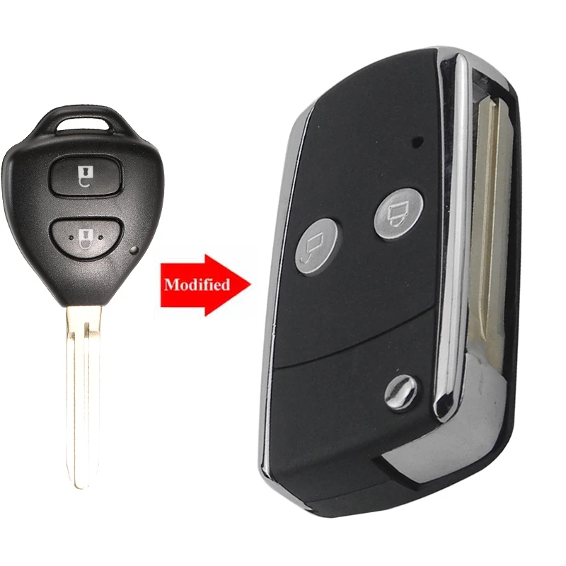 Jingyuqin 10ps 2B модифицированный складной дистанционный ключ для Toyota Camry Corolla Avalon Echo Avensis Tarago Prado Toy43