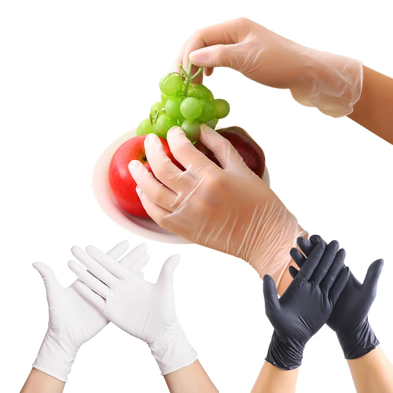 100 Pcs/lot Disposable Gloves Latex Cleaning Food Gloves Universal Household Garden Cleaning Gloves Home Cleaning Rubber