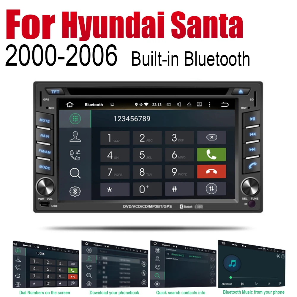 Автомобильный DVD плеер ZaiXi GPS навигация для Hyundai Santa Fe Classic 2000 ~ 2006 Автомобильная