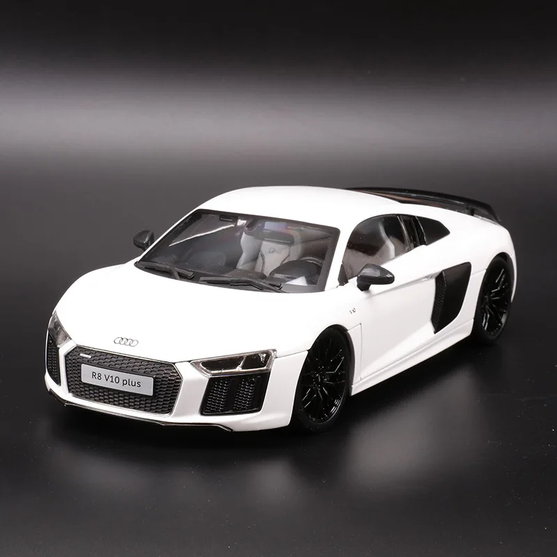 1:18 высокая имитация по форме спортивного автомобиля Audi R8 V10 плюс твердый переплет версия сплава Модель автомобиля для детей Подарки