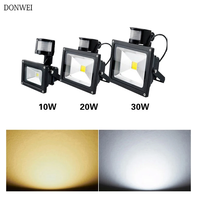 10W 20W 30W LED Flood Light with Infrared Motion Sensor Waterproof AC220V Floodlight Outdoor Spotlight for highway Garden | Освещение