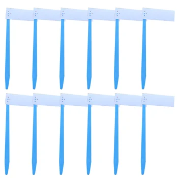 

100 Sets Gardening Label Waterproofing Plant Label Sign Plastic Insert Board Thickened Potted Sign Tag (Tag 10x5cm + Rod 30cm Ra