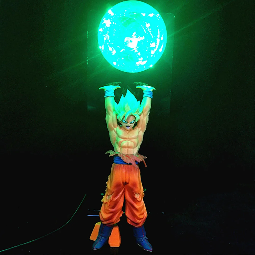 Lámpara de Dragon Ball de Son Goku, figura de bomba de espíritu, lámparas  de figuras de acción de PVC de 20CM, luz LED de noche para habitaciones de  niños, juguetes de modelos