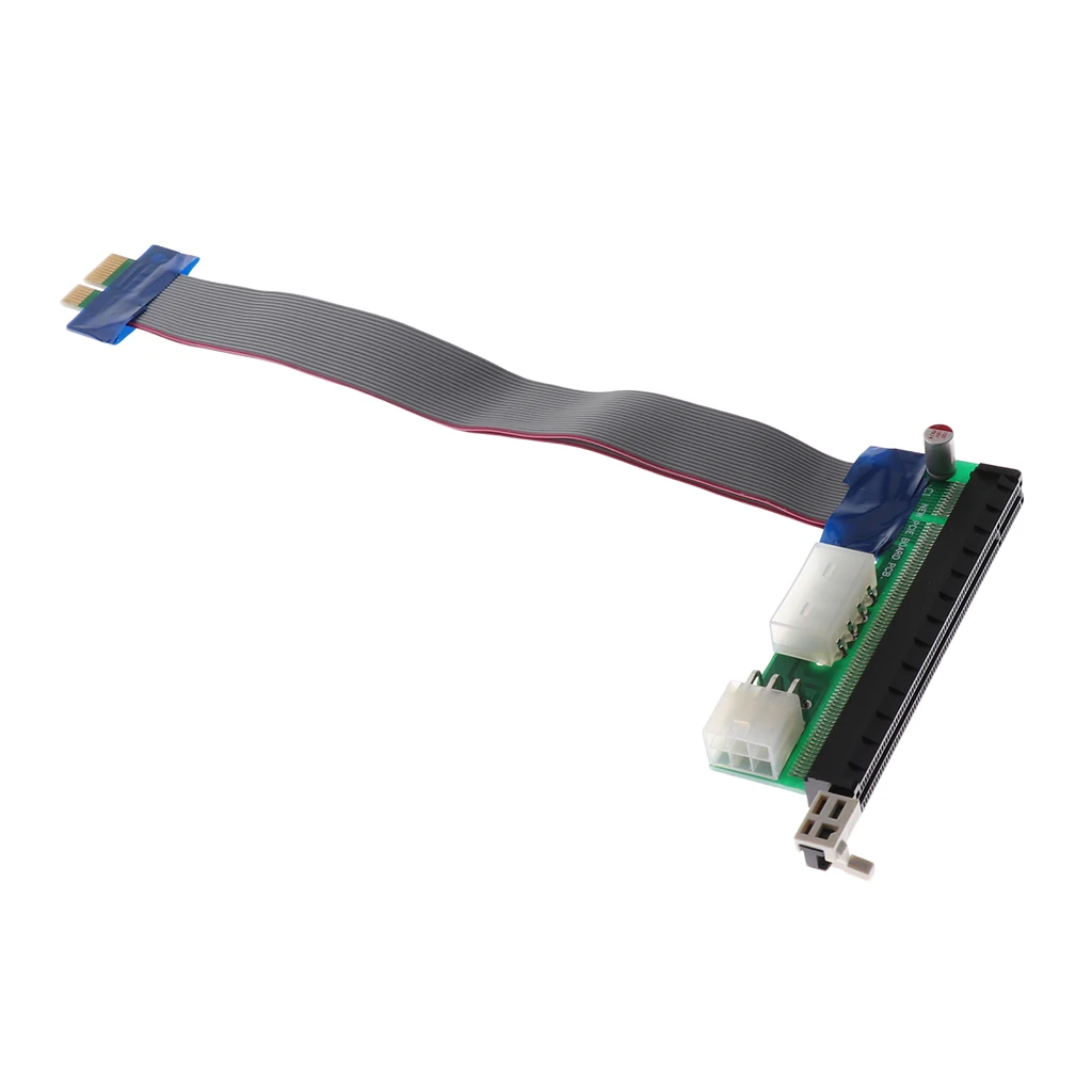 PCI-E 16x to 1x Powered Riser Adapter Card w/4PIN, Graphic Card 6PIN Interface Mining -20cm