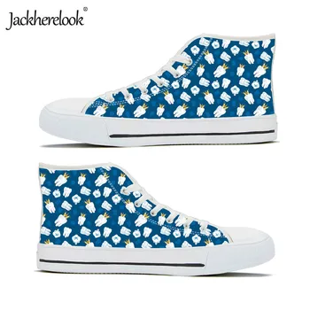 

Jackherelook 2019 New Fashion Dentist Print Vulcanized Shoes Cute Tooth Running Sneakers Boys Girls High Top Canvas Shoes