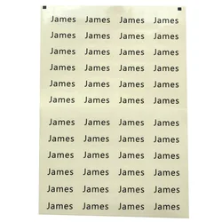 48Pcs 46x20MM Transparent Personalized Name Tag Stickers Custom Logo Labels For School Stationery Water Bottle Office Supplies