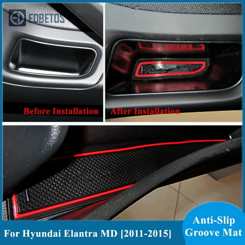 Салонные подложки для Hyundai Elantra 2011 2012 2013 2014 2015 MD Avante i35 Аксессуары Анти скольжения