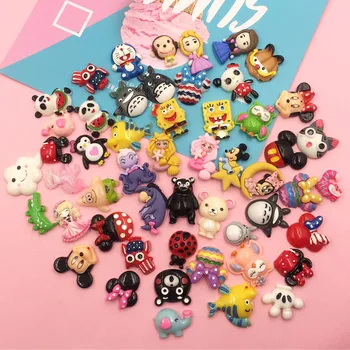 

30Pcs Kawaii Princess Miniature Figurines Animals Flat back Resin Cabochon Embellishments for Scrapbooking DIY Accessories