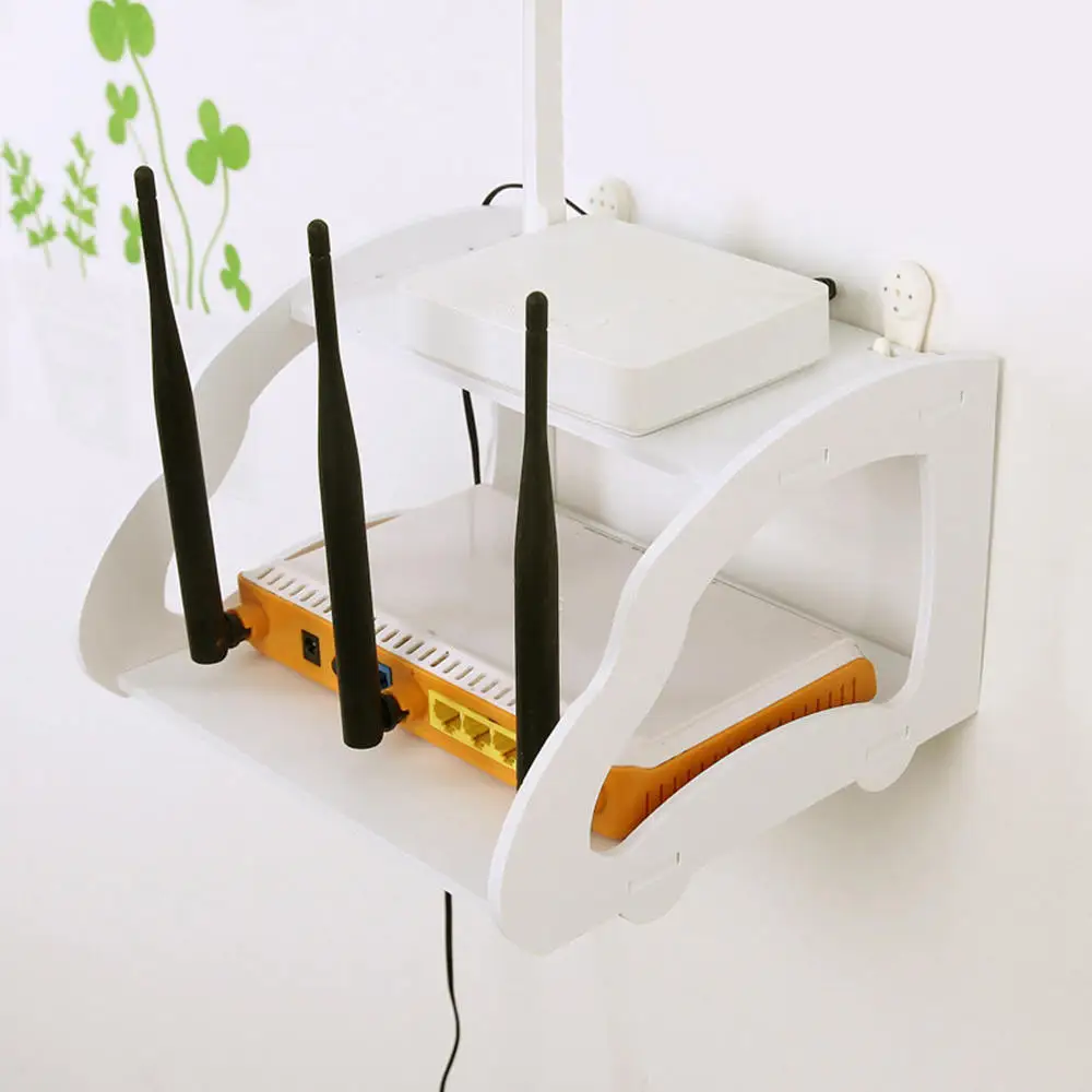 Телефонная стойка для хранения ТВ приставка Wi-Fi коробка маршрутизатора держатель гостиной стены бесплатно пробивая стеллаж для хранения