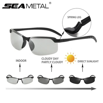 

Photochromic Driver Goggles Men Polarized Sunglasses Color Changing Male Sun Glasses Anti Glare TAC Lens Night Vision UV400