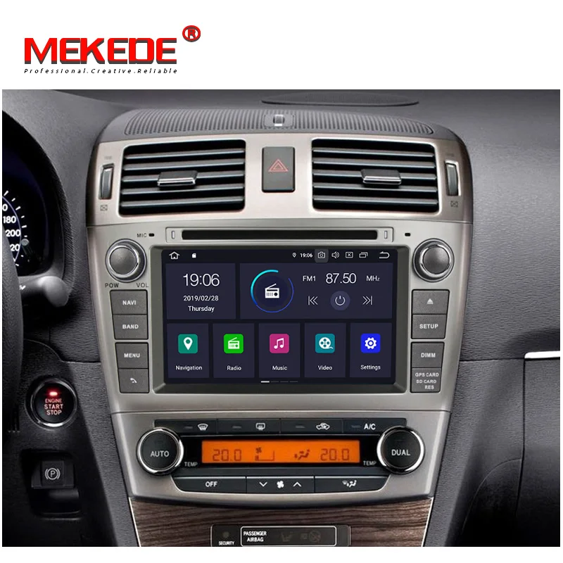 Discount MEKEDE 2 Din Android 9.0 Car DVD Player For Toyota Avensis T25 2003-2008 Wifi GPS Radio 4GB RAM 64G ROM Multimedia USB 5