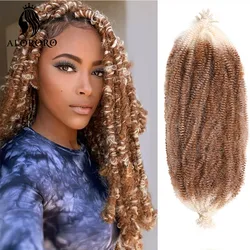 28Inch Long Spring Twist Crochet Synthetic Hair Marely Braiding Crochet Hair African Women DIY Kinky Bulk Hair Extensions