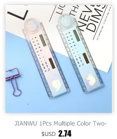 JIANWU 1 pc Серебряный 15/20/30 см Высокое качество стали металлической линейки функциональные сопоставление toolSchool офиса принадлежности для
