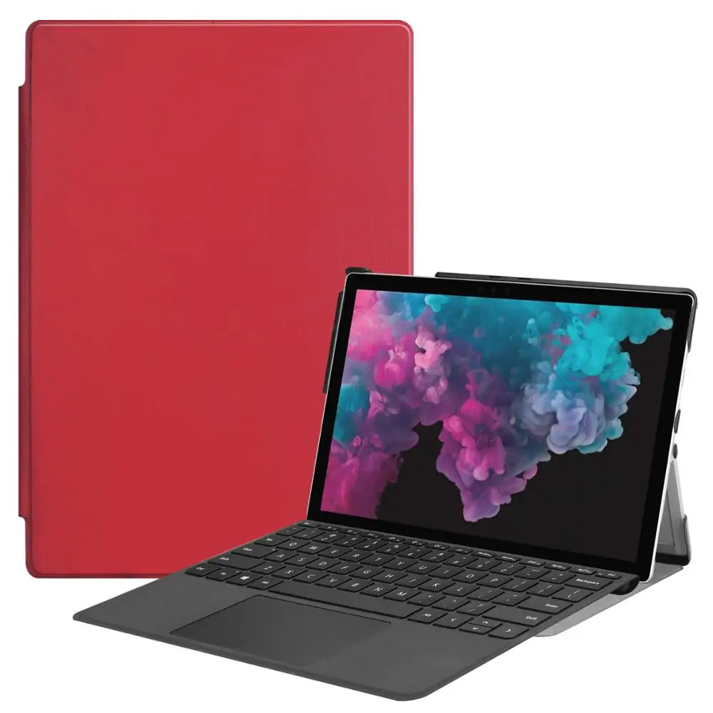 

Protective Case for Microsoft Surface Pro7 6 5 4 12.3 inch Tablet Case Ultra thin Stand With Pen Slot Bracket Flip Leather Cover