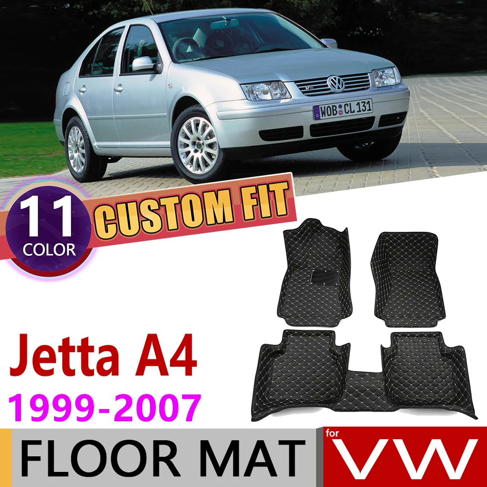 

Custom Leather Car Floor Mat for Volkswagen VW Jetta Bora A4 1999~2007 5 Seats Foot Pad Carpet Accessories 2000 2001 2002 2003