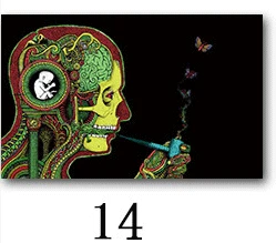 Абстрактные картины Blacklight арт психоделическая футболка печать плакатов современные настенные картины на холсте для гостиной домашний декор - Цвет: 14