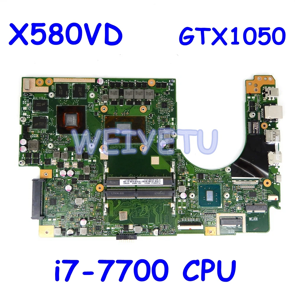 X580VD i7-7700 процессор GTX1050 материнская плата для ASUS X580 X580V Материнская ноутбука REV 2 0