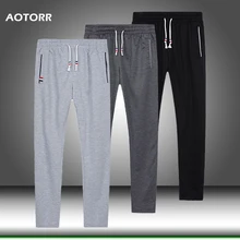 Мужские спортивные штаны для бега, весна, мужские спортивные длинные брюки, мужские свободные штаны, Осенние удобные штаны для бодибилдинга, 6XL