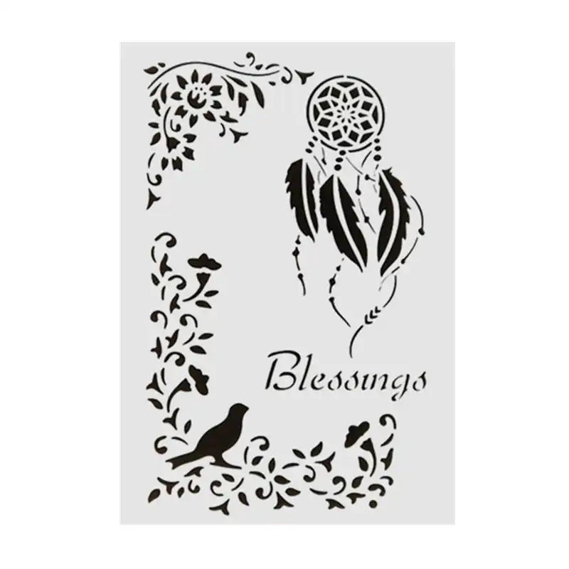 Diy Pintura Tamano A4 Bendicion Diseno Arte Plantillas Plantilla