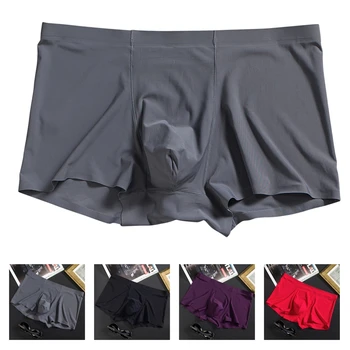 

Underwear Men Boxer Shorts Ice Silk Seamless Summer Slim Design Very Soft Sexy Male Men's Underpants Cueca Boxers Homme