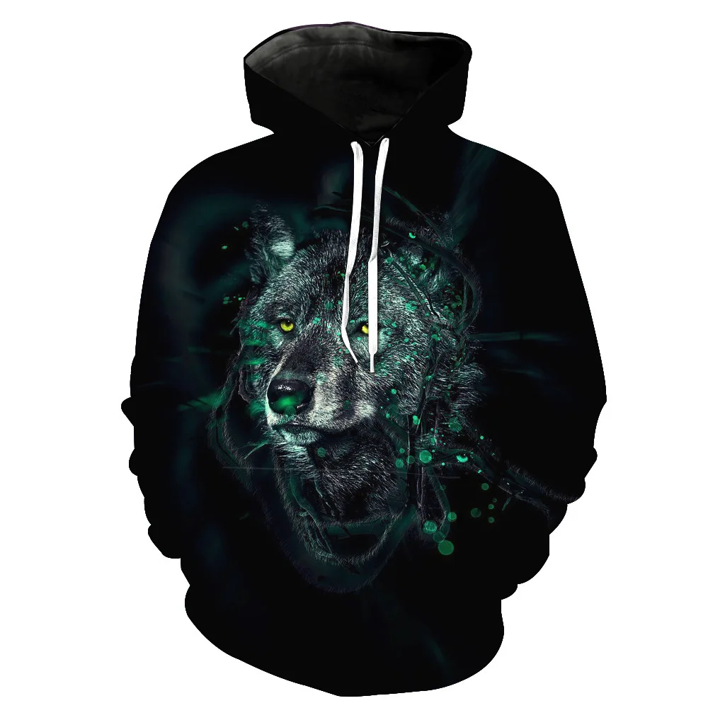 Digital Printed Hat Pocket Cover Men's Tide Garment Blouse hoodies |